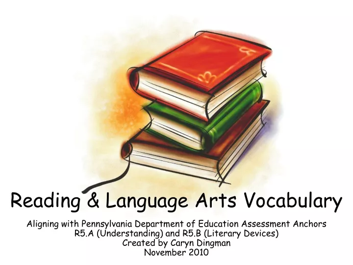 reading language arts vocabulary