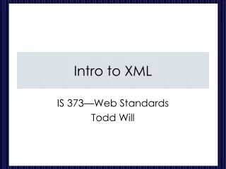 Intro to XML