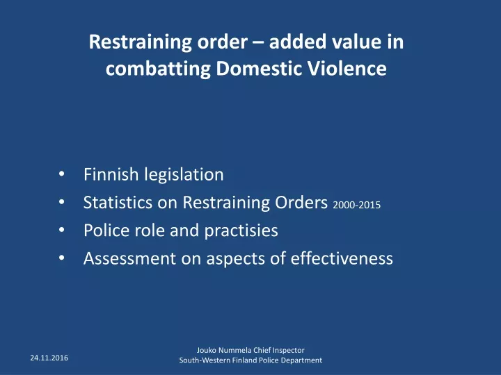 restraining order added value in combatting domestic violence