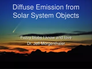 Diffuse Emission from Solar System Objects