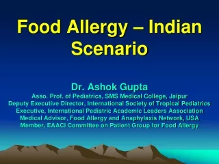 Food Allergy – Indian Scenario
