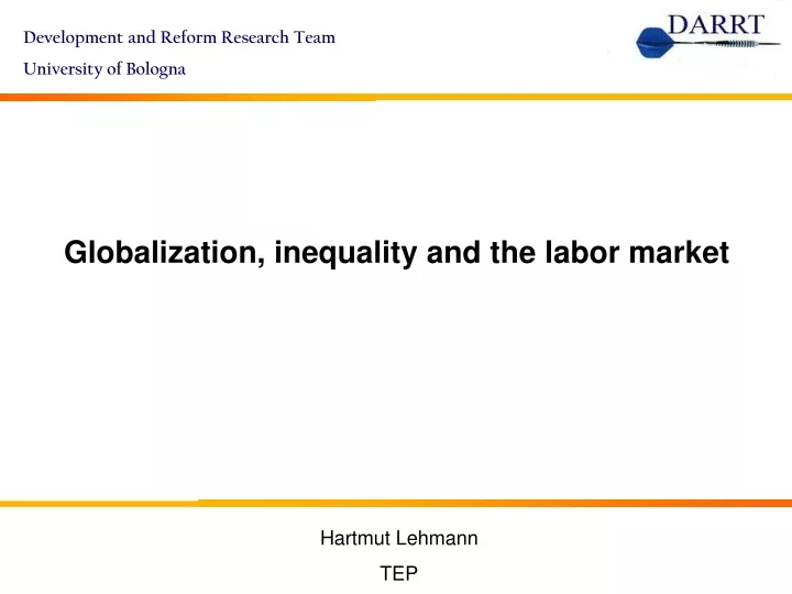 globalization inequality and the labor market