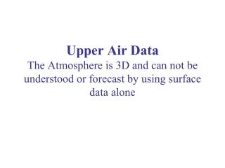 Modern Radiosondes-a key upper air data source