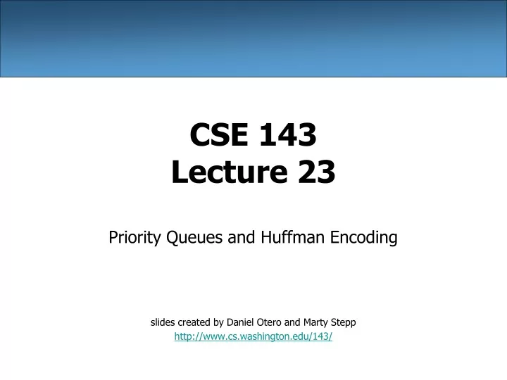 cse 143 lecture 23