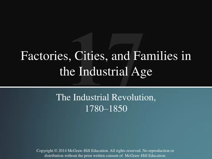 factories cities and families in the industrial age
