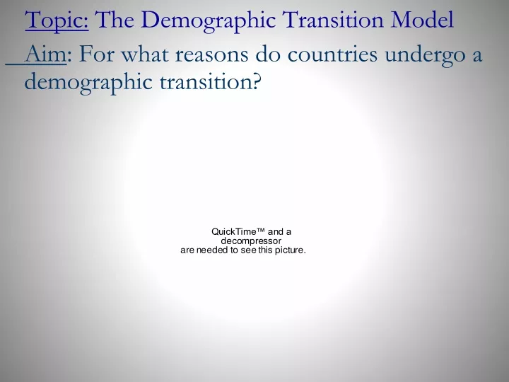 topic the demographic transition model