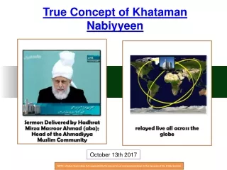 True Concept of Khataman Nabiyyeen