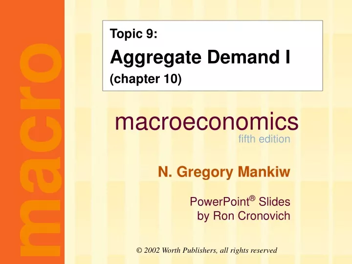 topic 9 aggregate demand i chapter 10