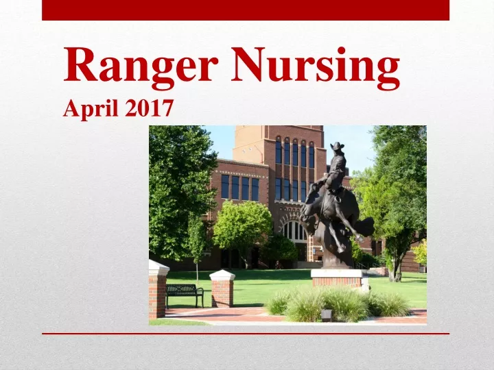ranger nursing april 2017