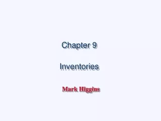 Chapter 9 Inventories