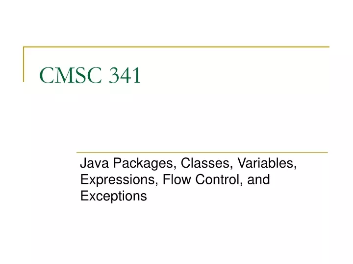 cmsc 341