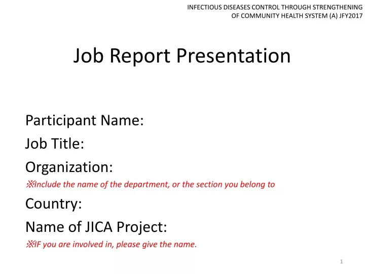 job report presentation