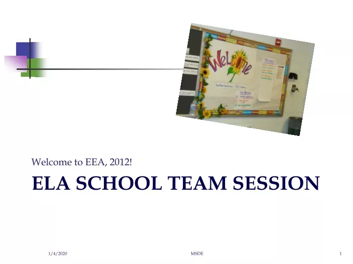 ela school team session