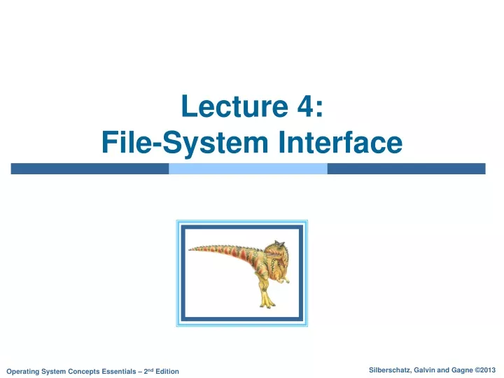 lecture 4 file system interface