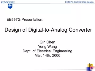 Design of Digital-to-Analog Converter
