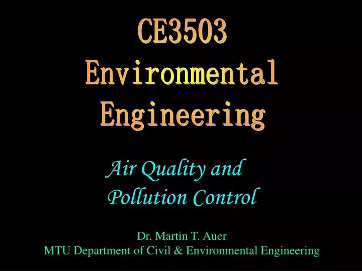 ce3503 environmental engineering