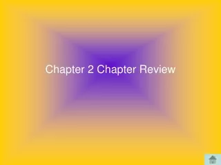 Chapter 2 Chapter Review
