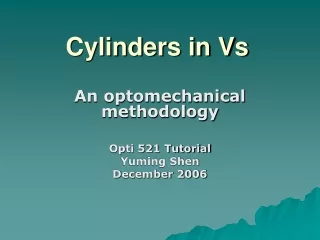 Cylinders in Vs