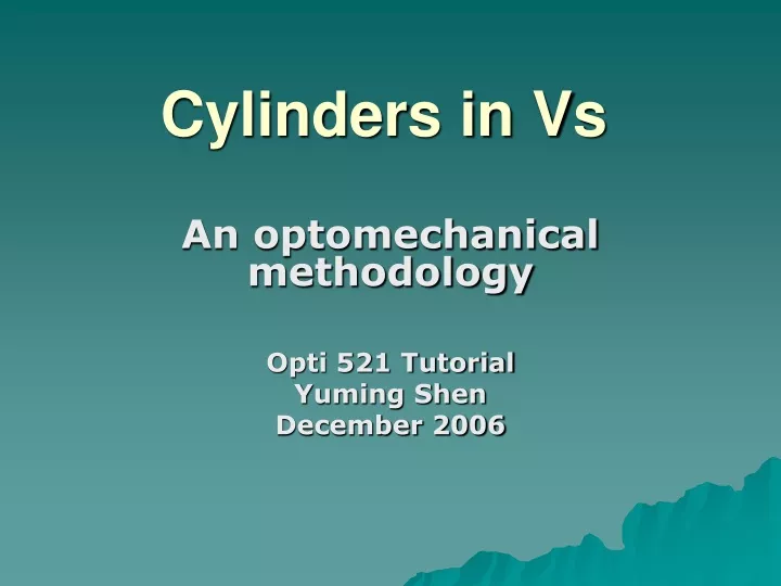 cylinders in vs
