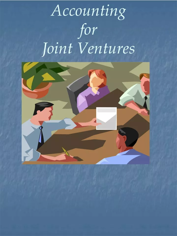 accounting for joint ventures