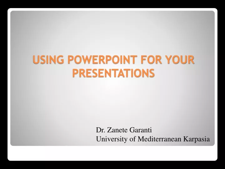 using powerpoint for your presentations