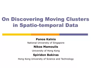 On Discovering Moving Clusters in Spatio-temporal Data