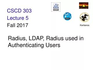 Radius, LDAP, Radius used in Authenticating Users