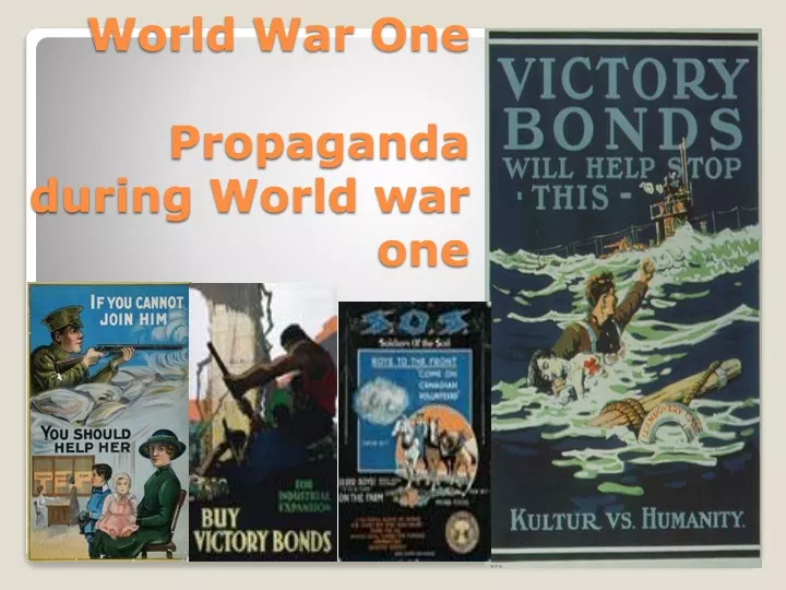 world war one propaganda during world war one