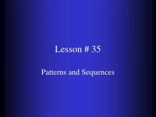 Lesson # 35