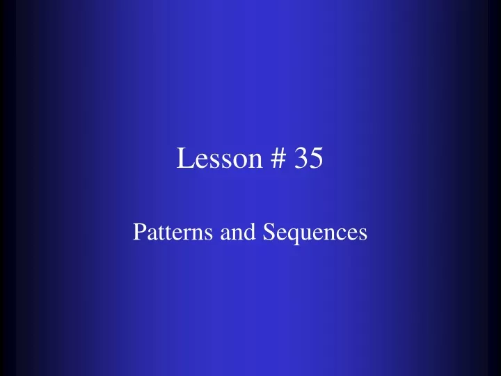lesson 35
