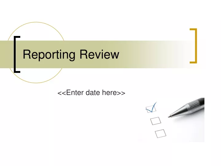 reporting review