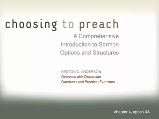 A Comprehensive Introduction to Sermon  Options and Structures