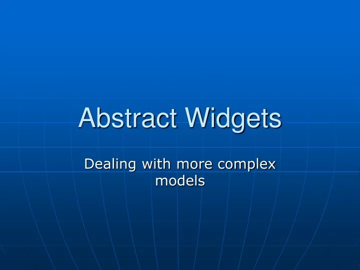 abstract widgets