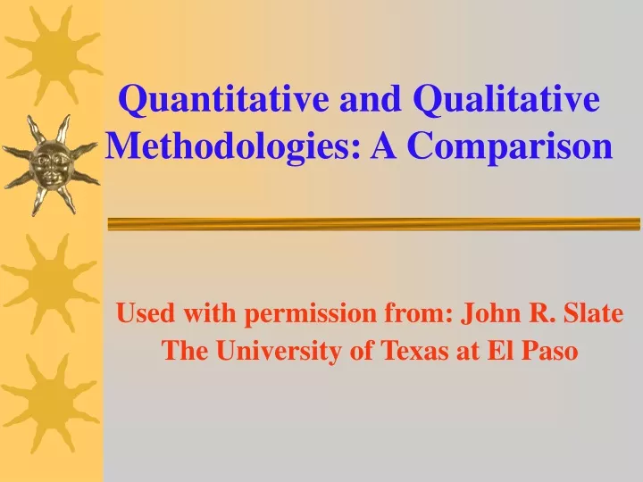 quantitative and qualitative methodologies a comparison