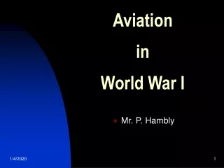 Aviation  in  World War I
