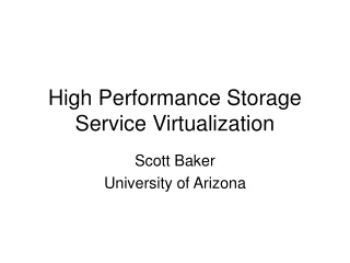 High Performance Storage Service Virtualization
