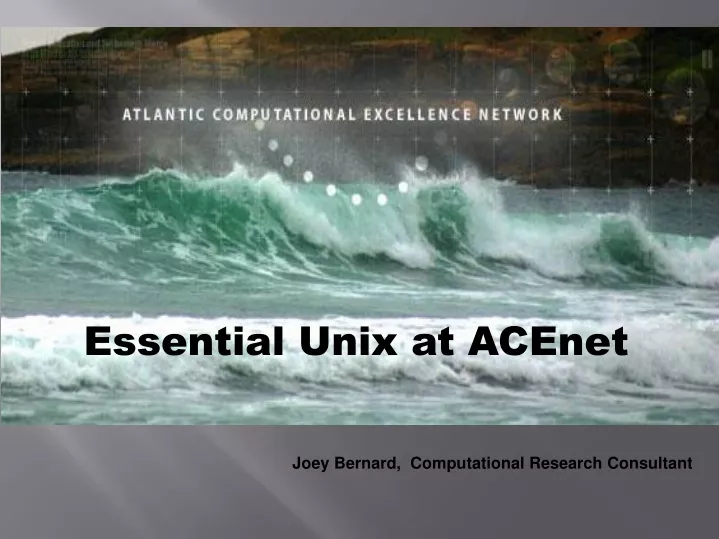 essential unix at acenet