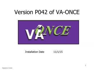 Version P042 of VA-ONCE