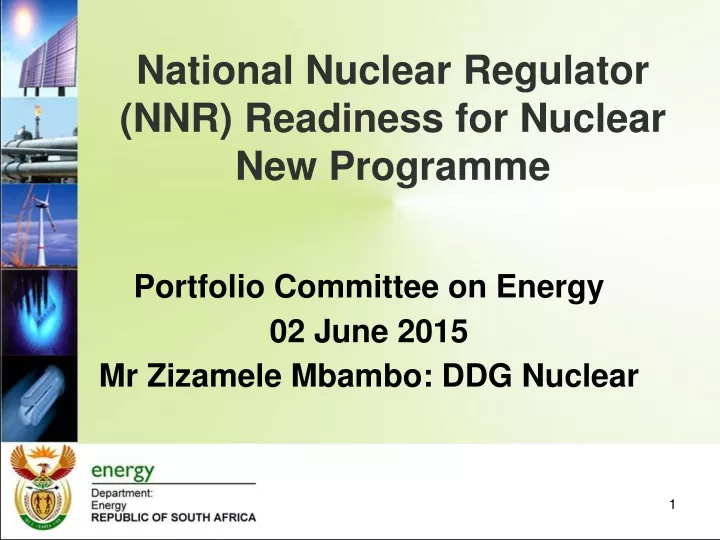 national nuclear regulator nnr readiness for nuclear new programme
