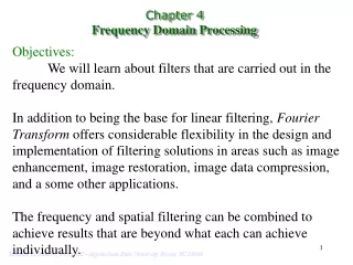 Chapter 4 Frequency Domain Processing