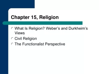 Chapter 15, Religion