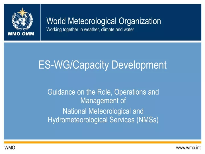 es wg capacity development