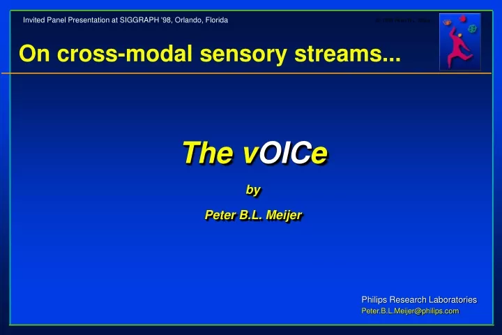 on cross modal sensory streams