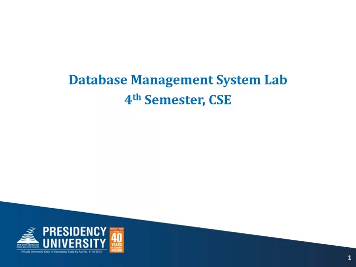 database management system lab 4 th semester cse