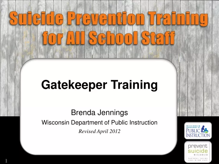 suicide prevention training for all school staff