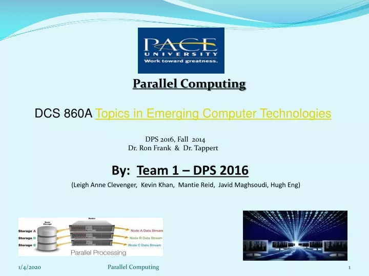 parallel computing dcs 860a topics in emerging