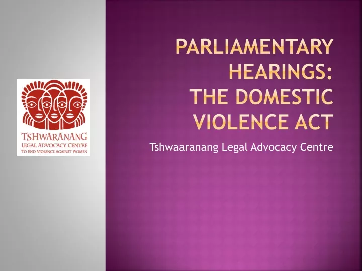 parliamentary hearings the domestic violence act