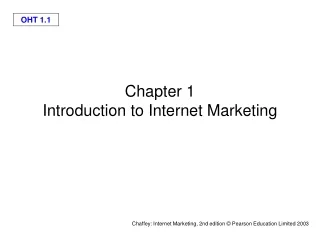 Chapter 1 Introduction to Internet Marketing