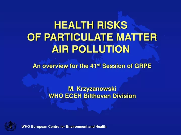 who european centre for environment and health