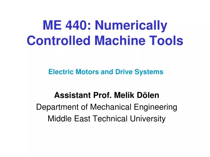 me 440 numerically controlled machine tools